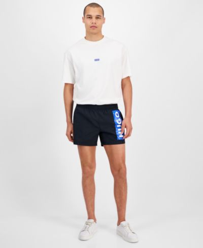 HUGO by Hugo Boss Men's Blue Logo Swim Trunks