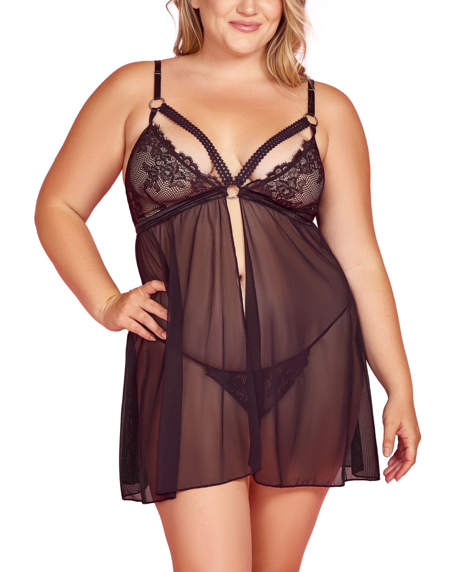 Hautys Plus Size Babydoll Lingerie Set