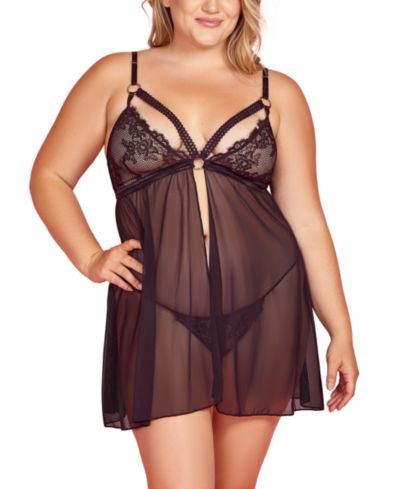 Hautys Plus Size Babydoll Lingerie Set