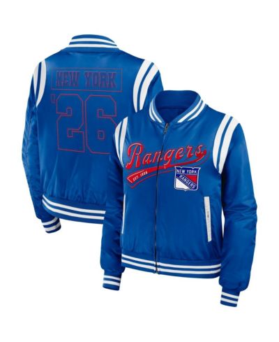 Женская бомбер-куртка WEAR by Erin Andrews Blue New York Rangers Baller Full-Zip