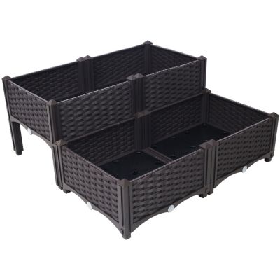 Streamdale Furniture набор из 4 приподнятых грядок с автополивом