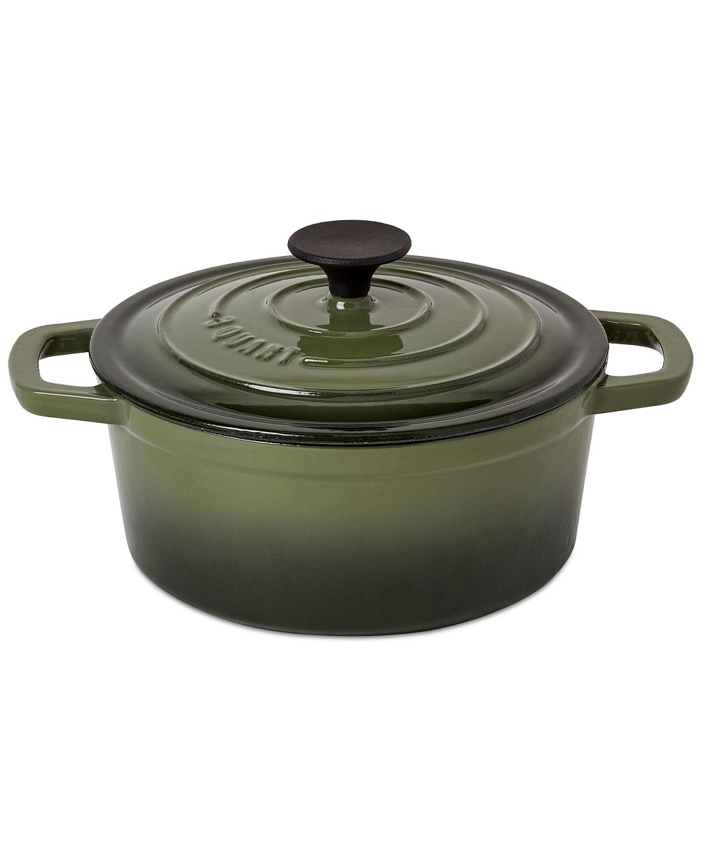 Smith and Clark Green Gradient 3-Quart Enameled Cast Iron Dutch Oven