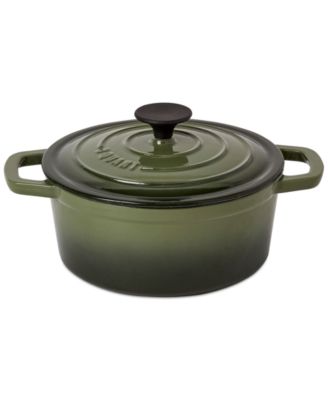 Smith and Clark Эмалированная чугунная жаровня Dutch Oven Green Gradient 3-Quart