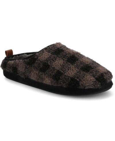 Мужские тапочки-слайды Vance Co. Roland из флиса с подкладкой Shearling