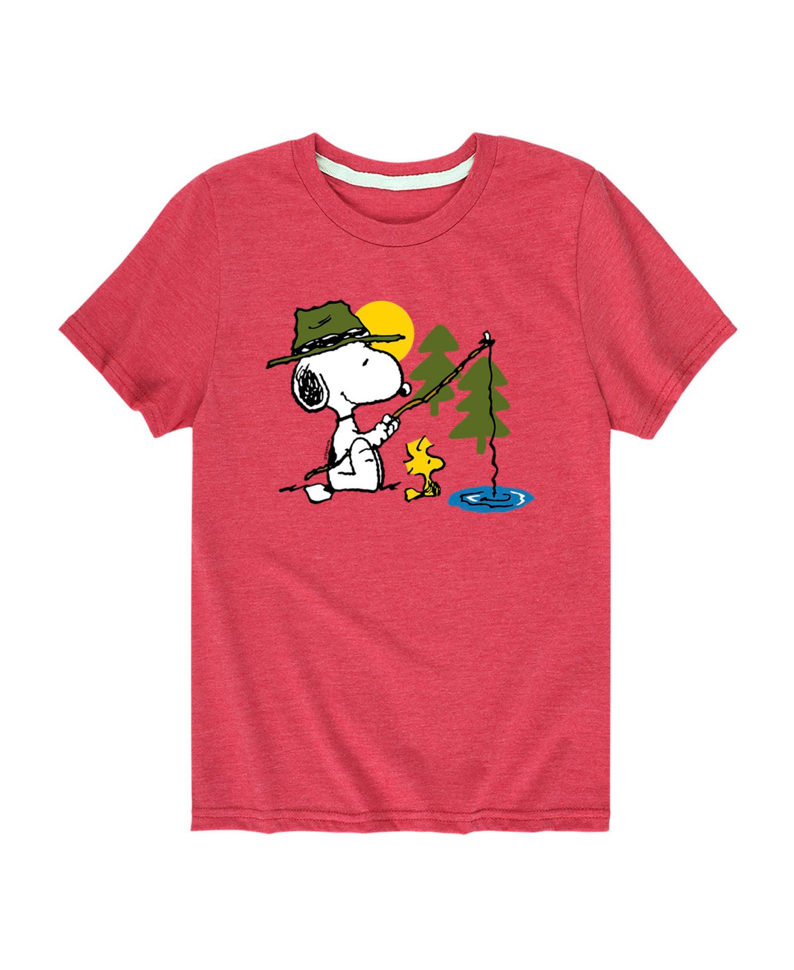 Футболка Peanuts Big Boys Snoopy Fishing Graphic Tee