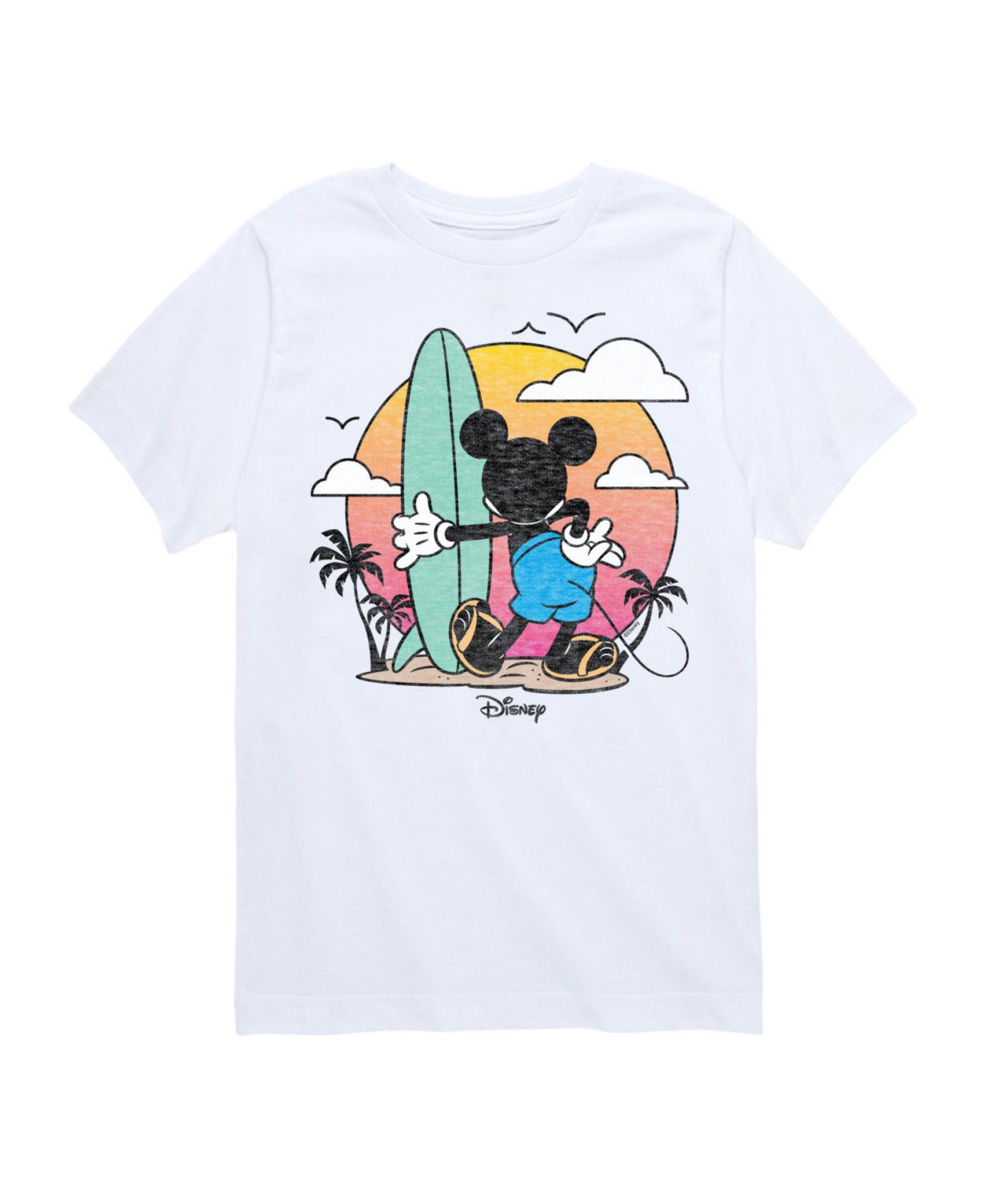 Disney Детский футболк Mickey Mouse Surfboard Graphic
