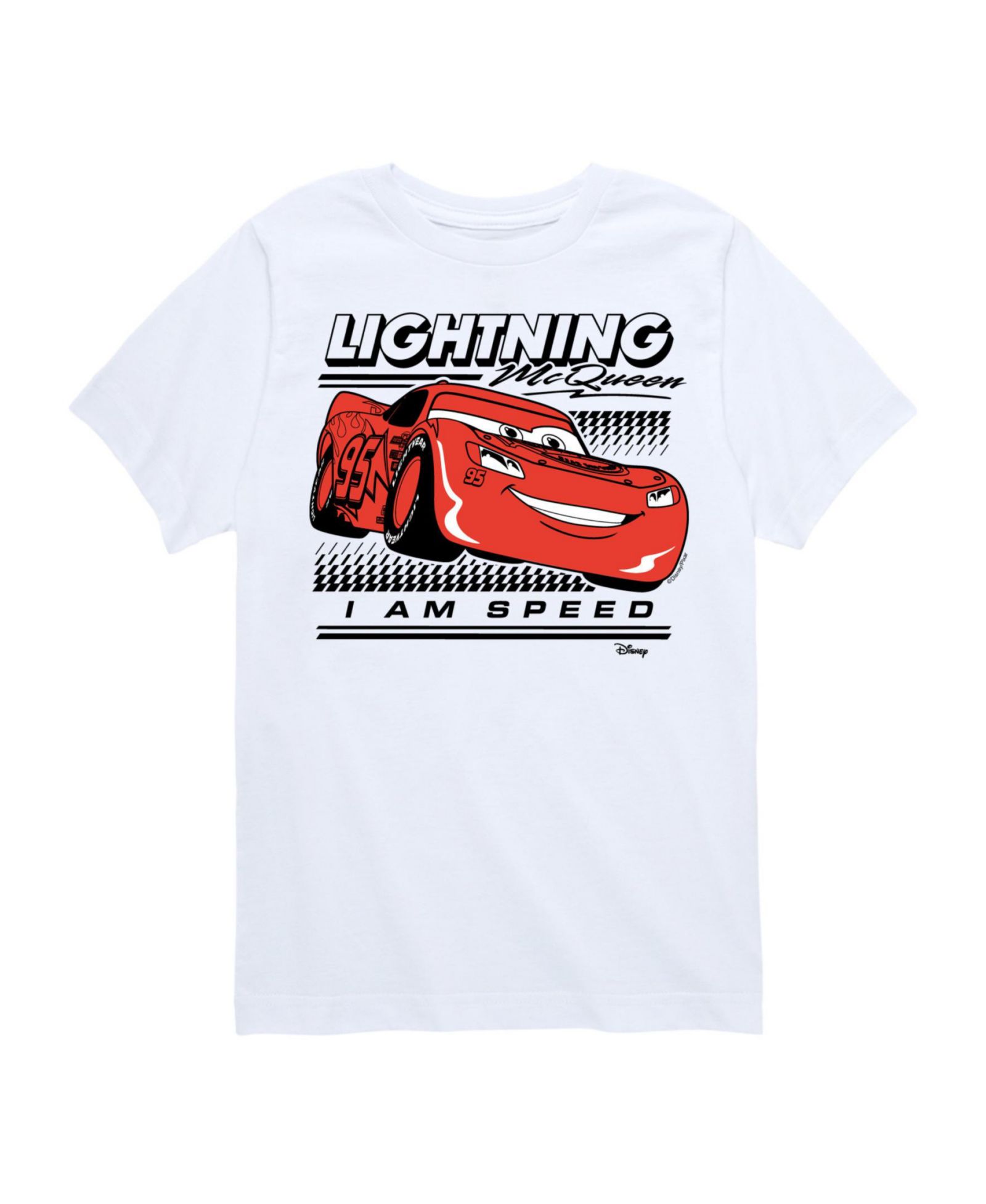 Детская футболка Cars с принтом Lightning McQueen и коротким рукавом