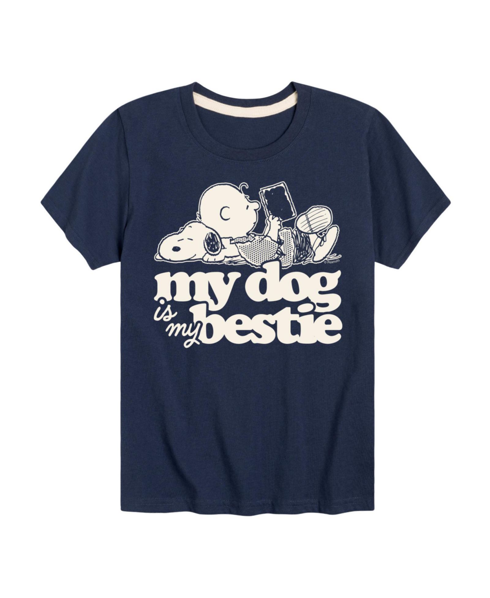 Peanuts Big Boys My Dog Is My Bestie Graphic Tee