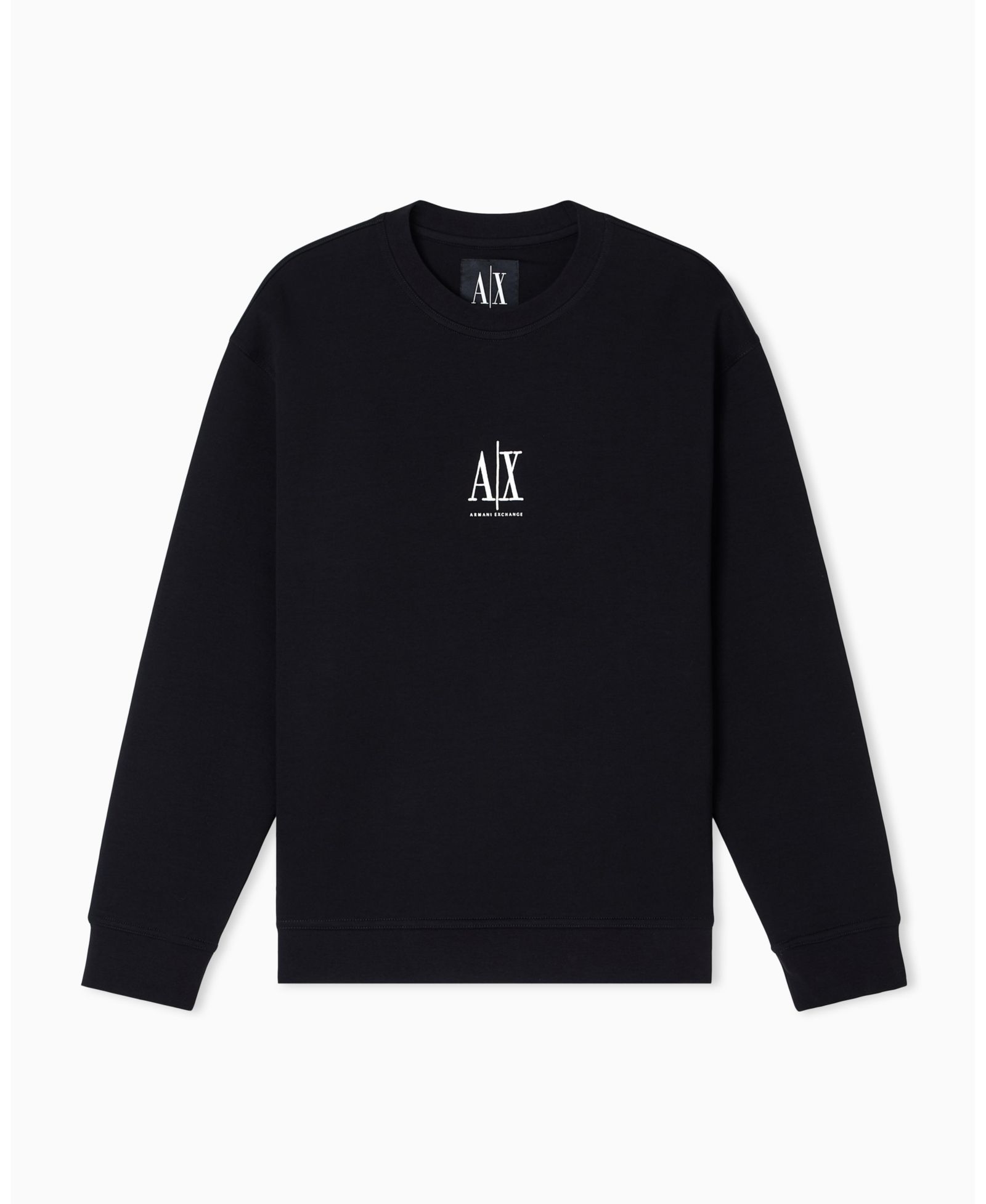 A|X Armani Exchange Men's Icon Logo Fleece Crew Neck Sweatshirt