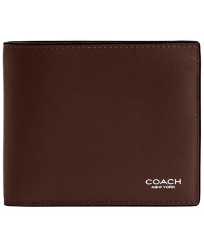 Мужской кожаный кошелек COACH 3-in-1