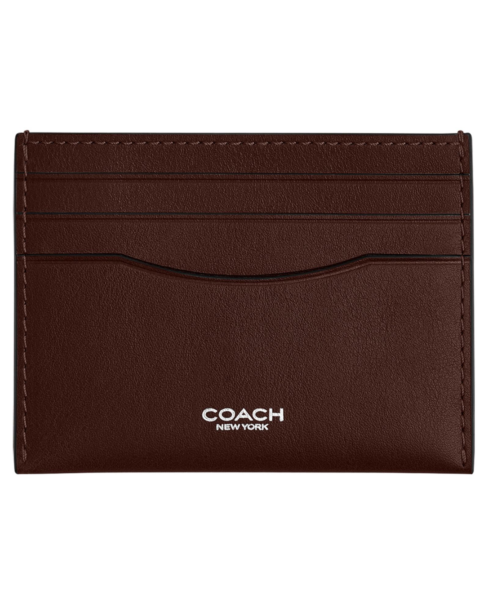 COACH Men's Leather Flat Card Case Wallet