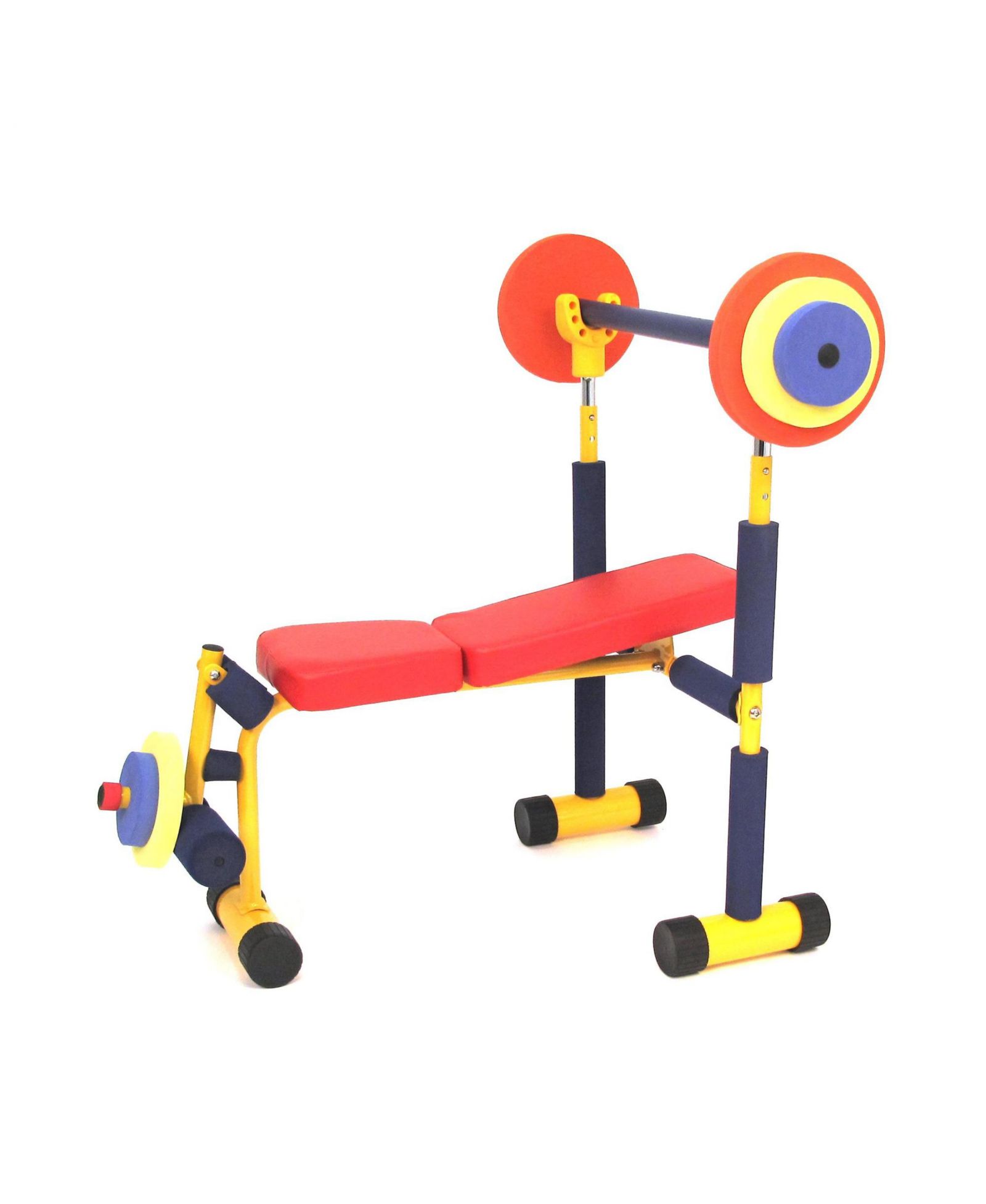 Fun & Fitness For Kids Adjustable 8-Piece Weight Bench Set, Ages 3+