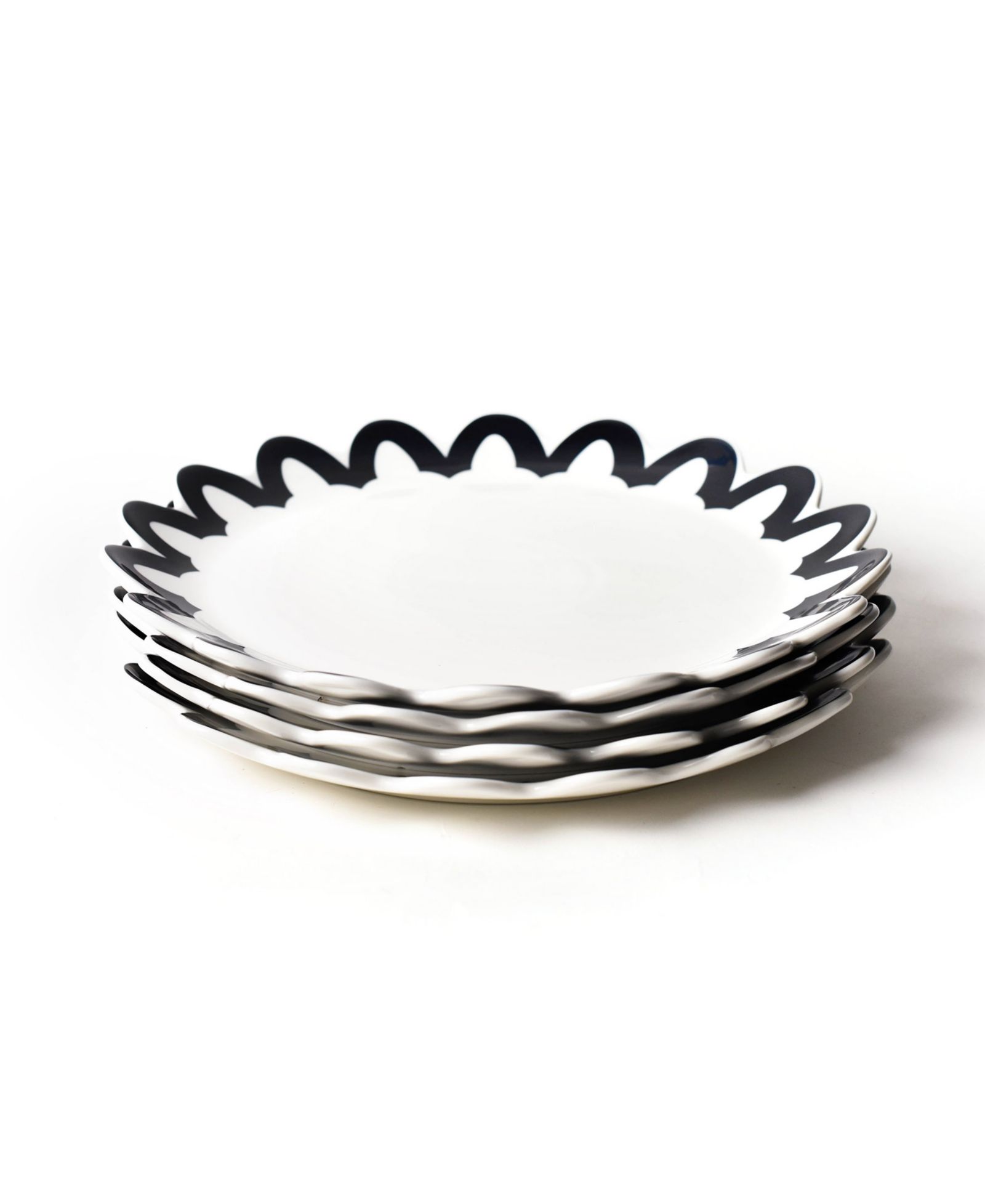 Набор из 4 блюд Coton Colors Arabesque Trim Scallop Edge