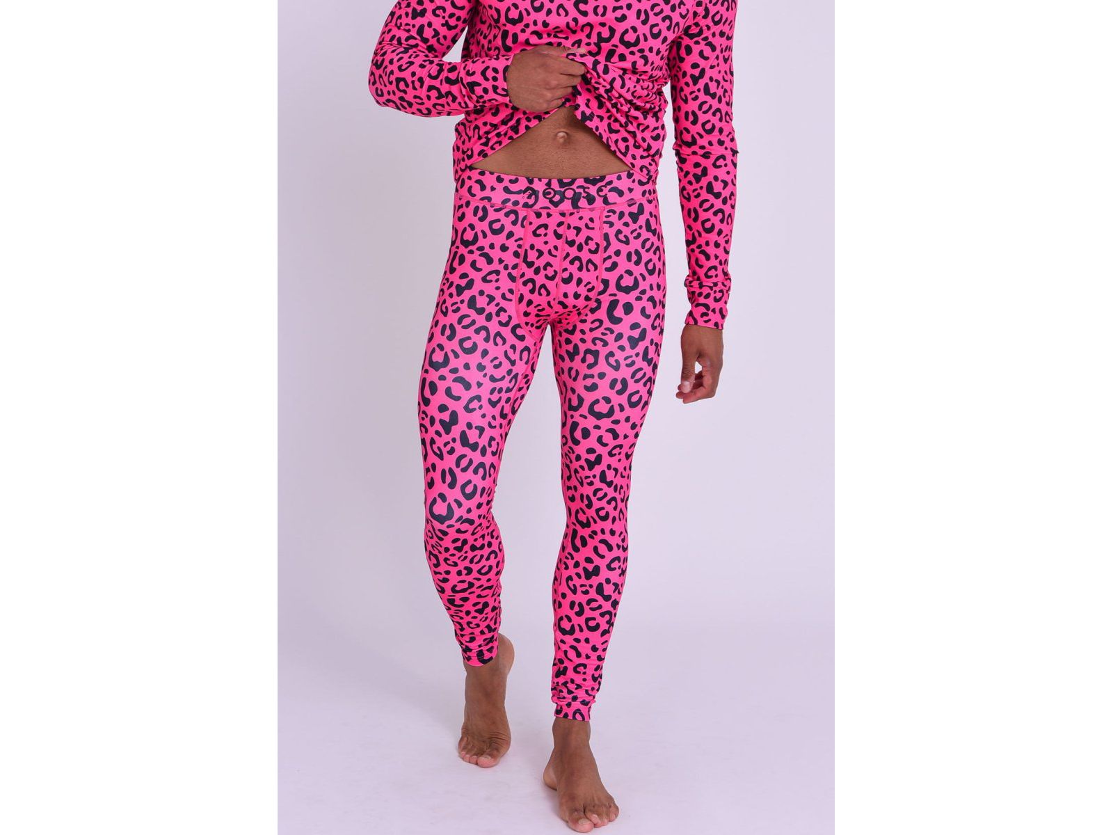 OOSC Men's Baselayer Pant - Hotel California Pink Leopard