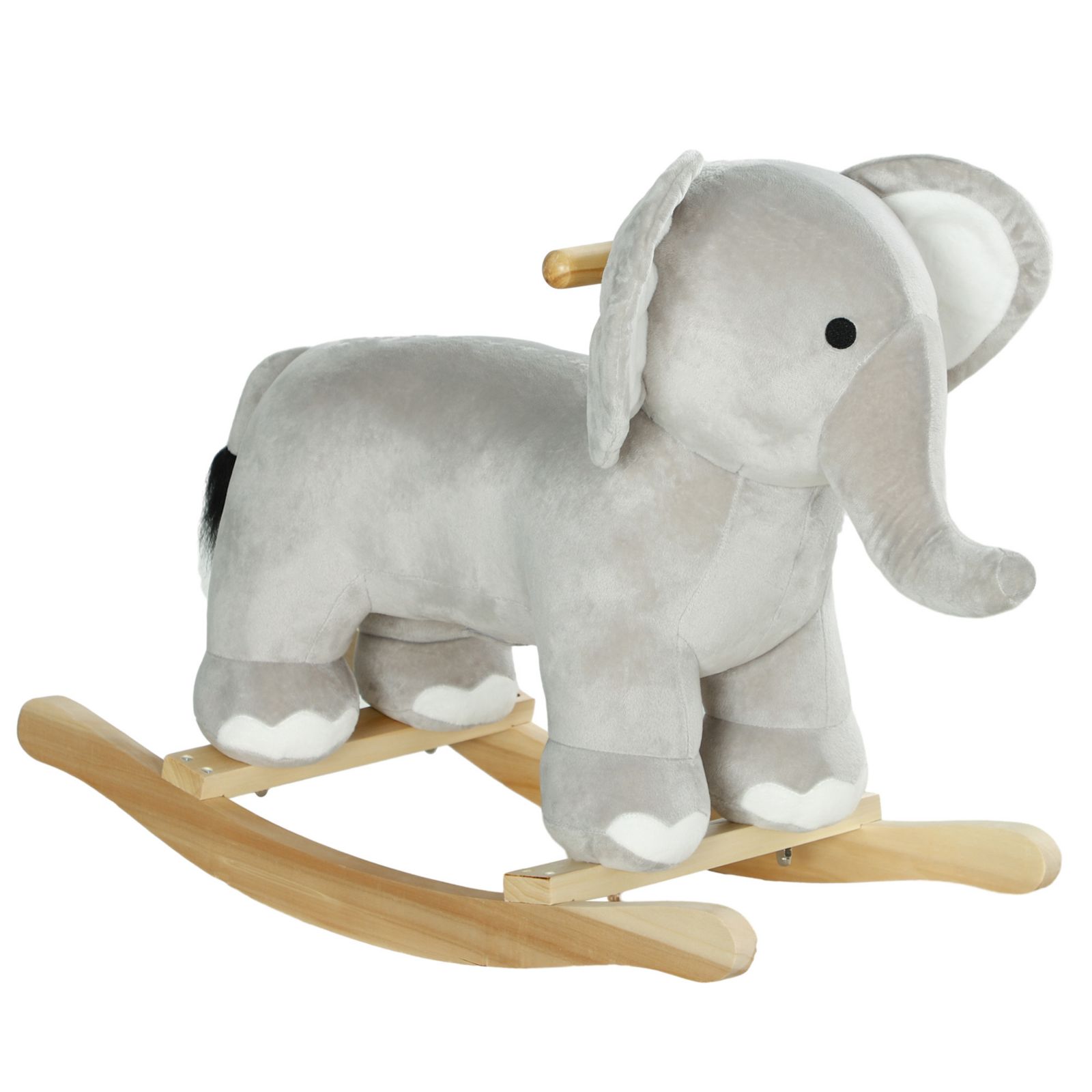 Qaba Elephant Rocker with Realistic Sounds Rocking Horse, 88 lbs. Capacity, Ages 2-4