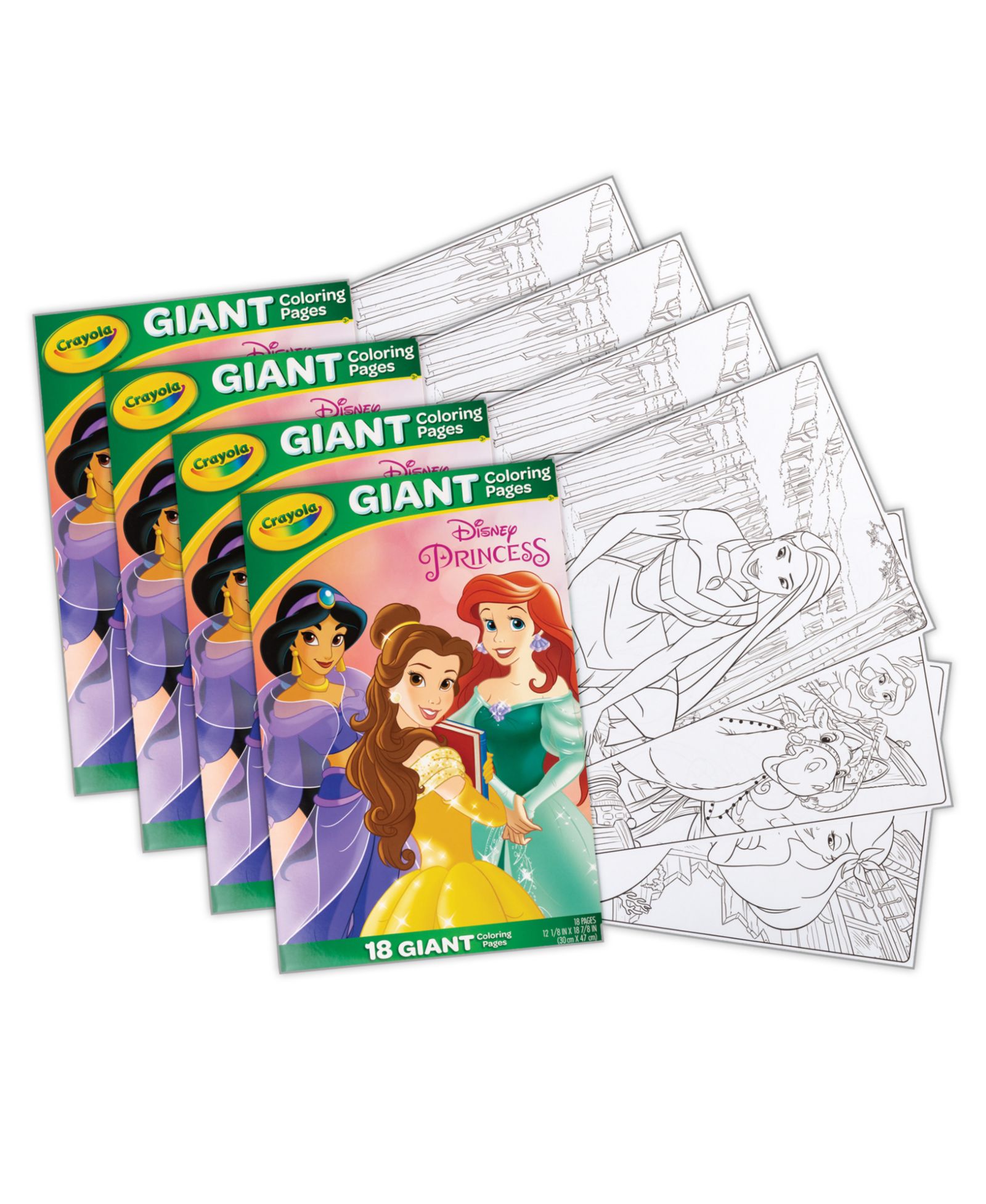 Crayola раскраски Princess Giant, упаковка 4 шт.