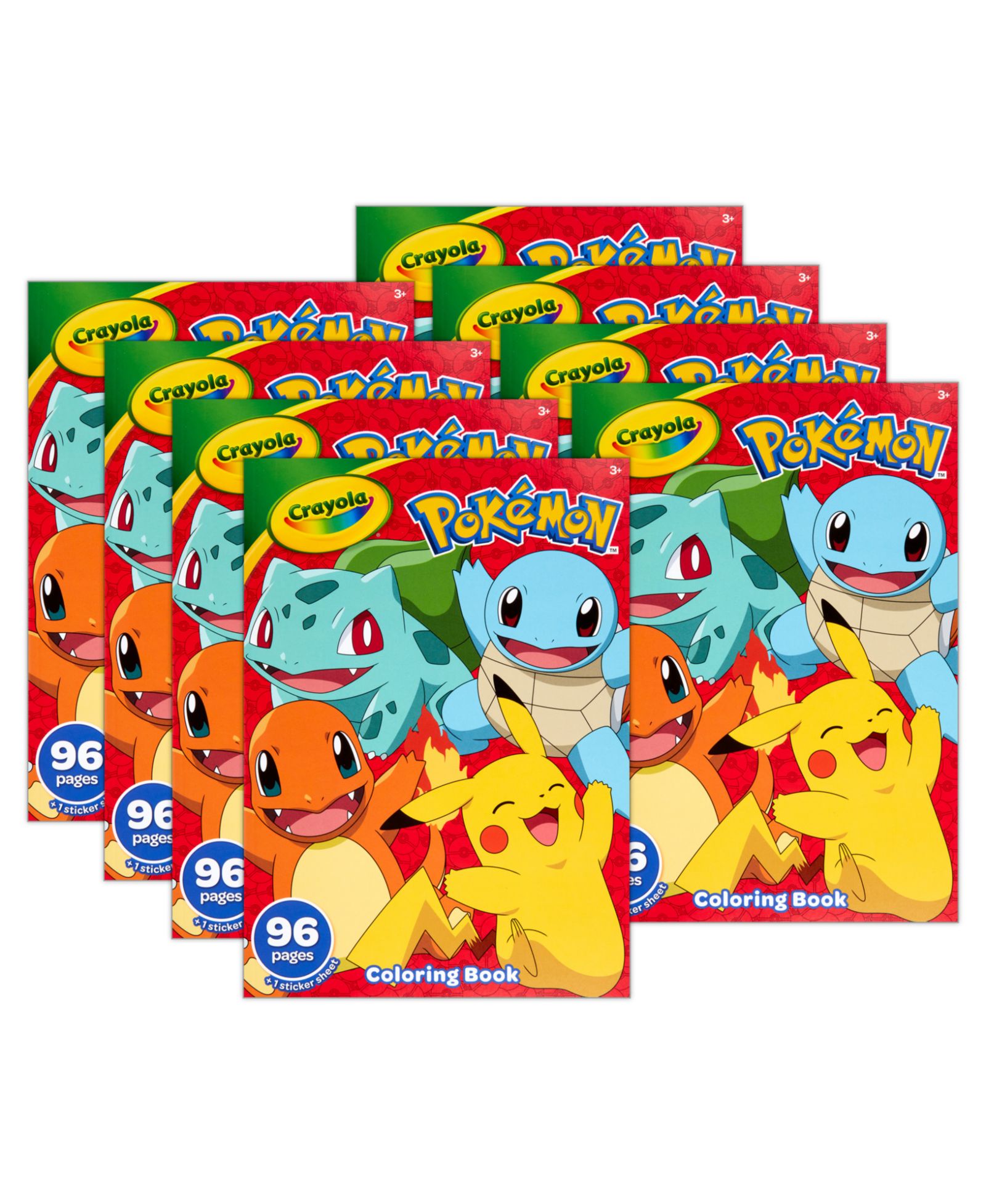 Crayola раскраска Pokémon, 96 страниц, упаковка 8 шт