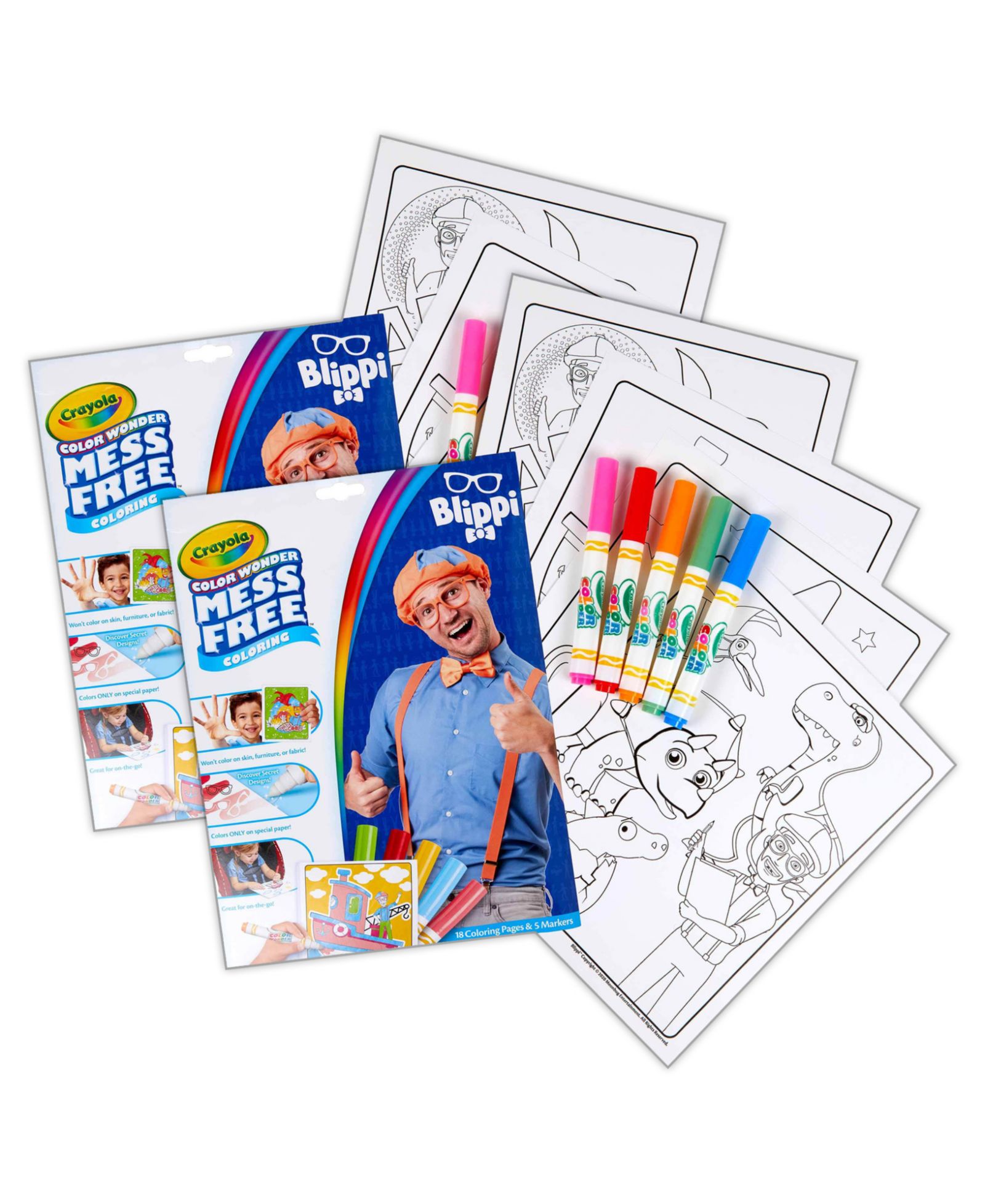 Crayola Color Wonder Blippi набор раскрасок и маркеров, 2 шт