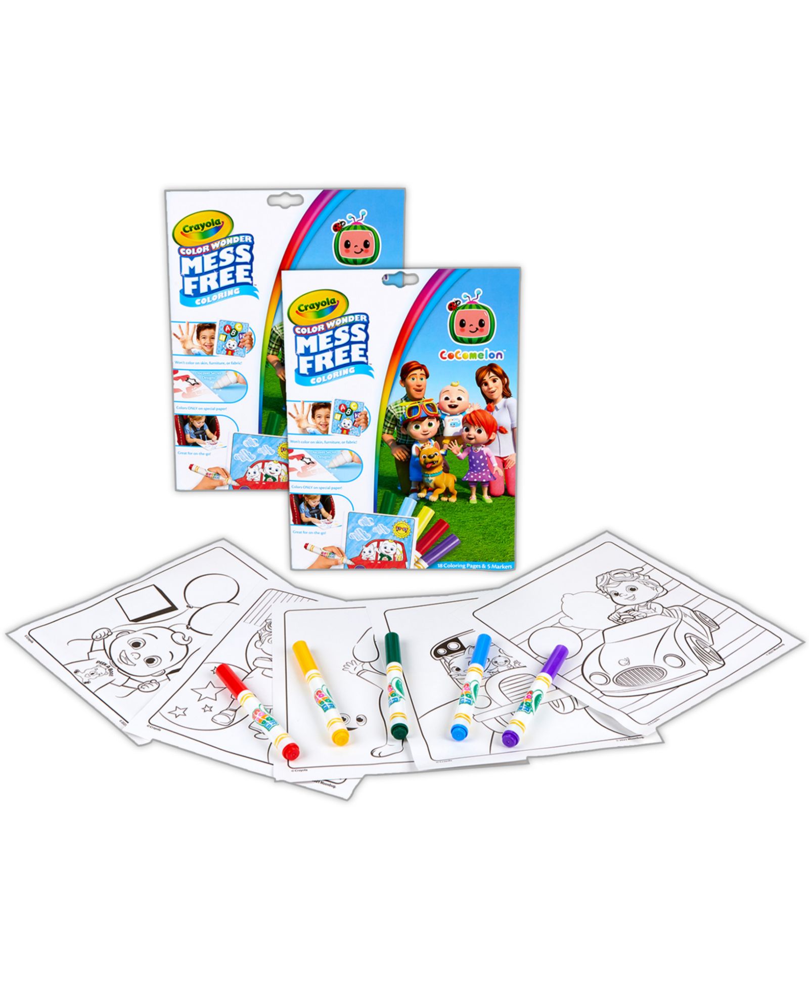 Раскраска Crayola Color Wonder Cocomelon с маркерами, упаковка 2 шт.