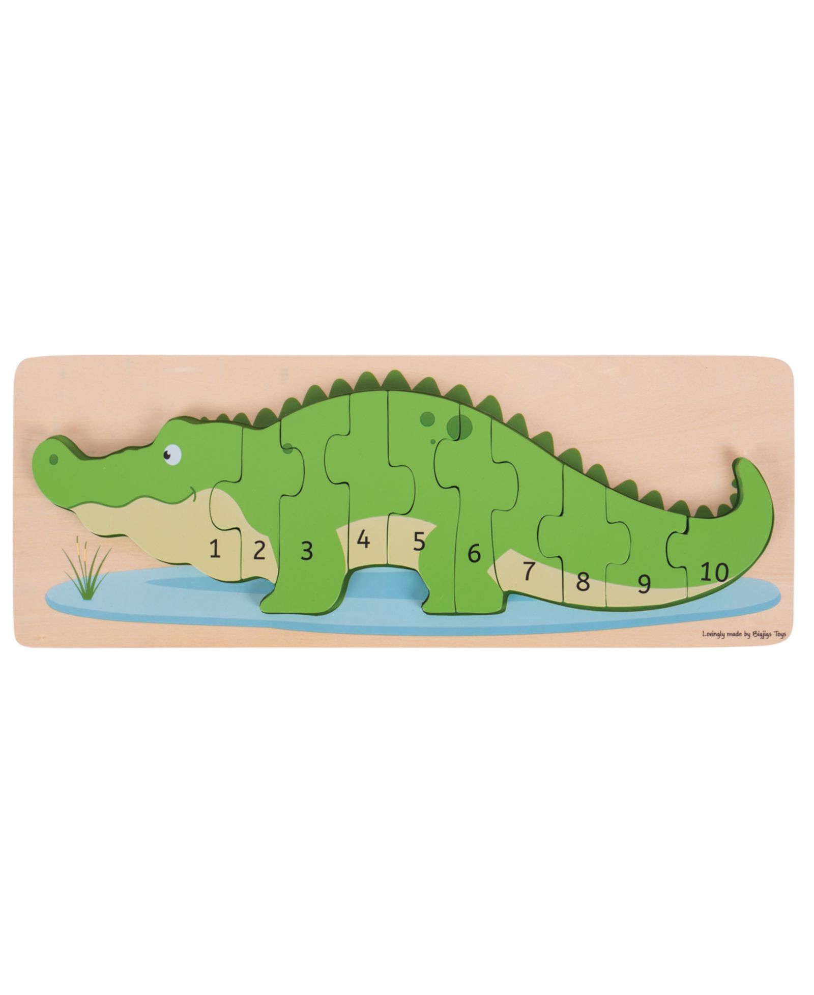 Детский пазл Bigjigs Toys Crocodile Number, 10 Pieces