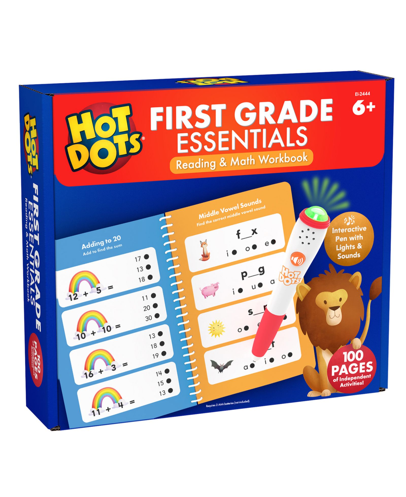 Educational Insights рабочая тетрадь по чтению и математике для 1 класса Hot Dots