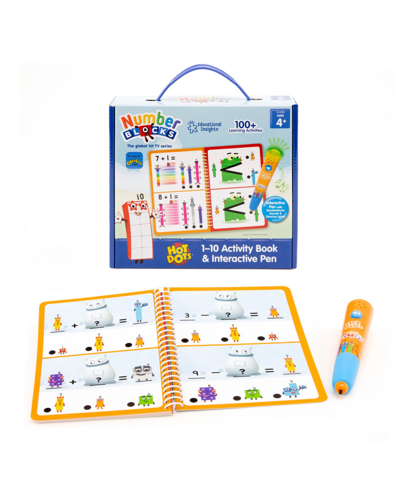 Интерактивная книга Educational Insights Hot Dots 1-10 Numberblocks с ручкой