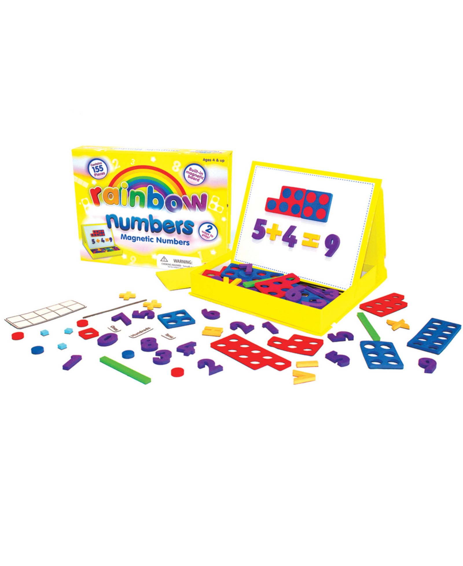 Магнитные цифры Junior Learning Rainbow Numbers, 155 шт.