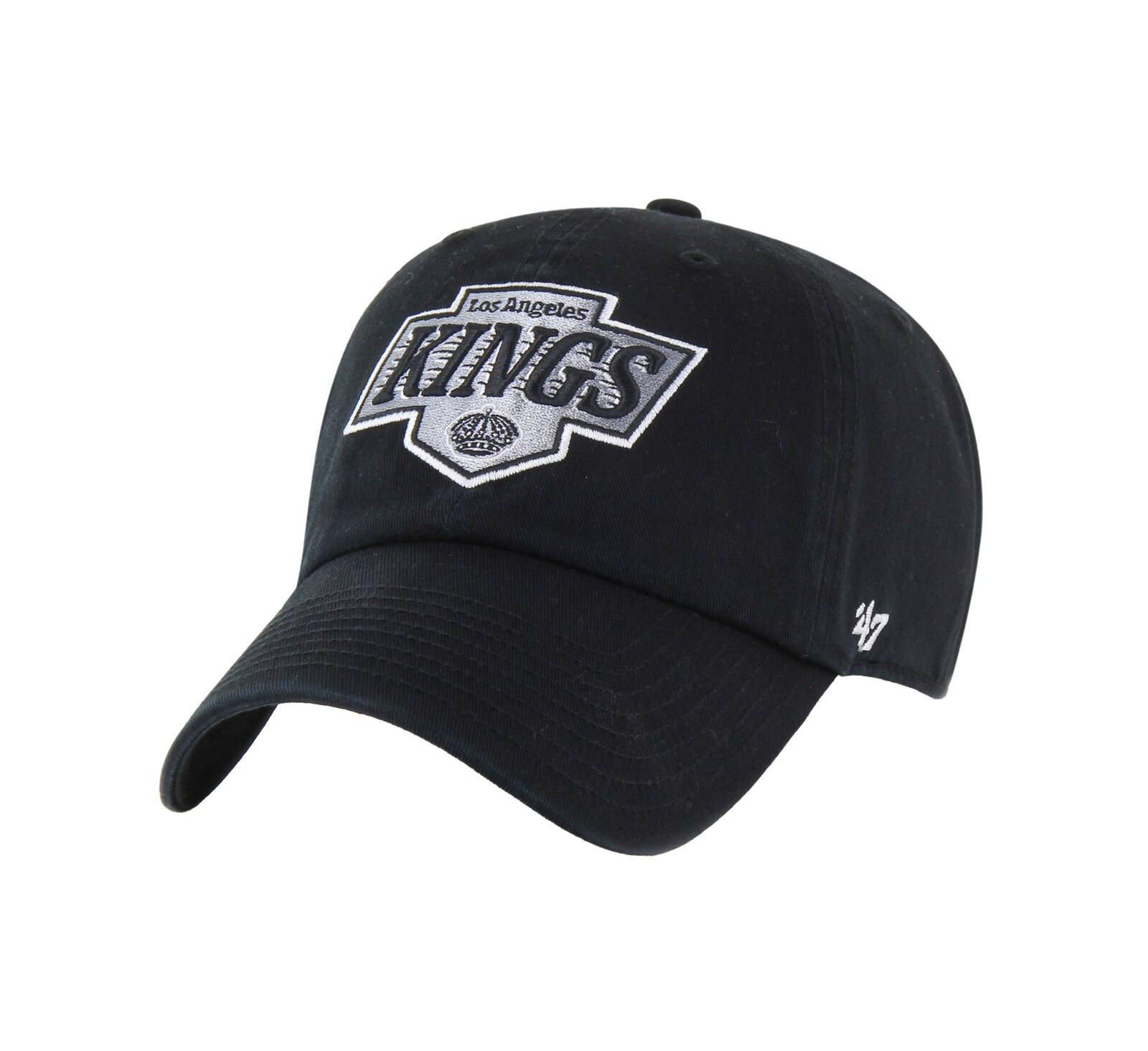 '47 Brand Мужская кепка Los Angeles Kings Core Logo Clean Up регулируемая черная