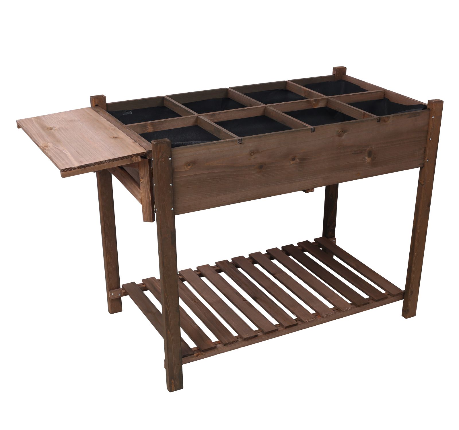 Streamdale Furniture 8-Pocket Raised Garden Bed with Foldable Table