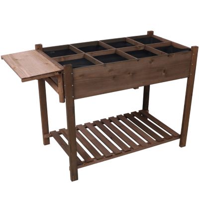 Streamdale Furniture 8-Pocket Raised Garden Bed с откидным столом