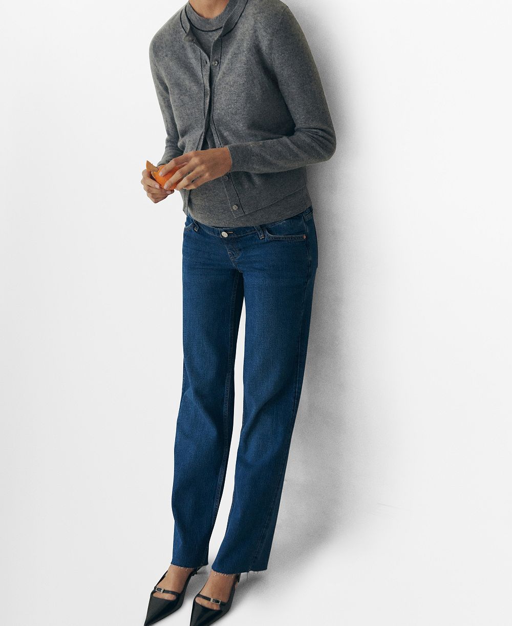 Mango Women's Maternity Wide Leg Jeans