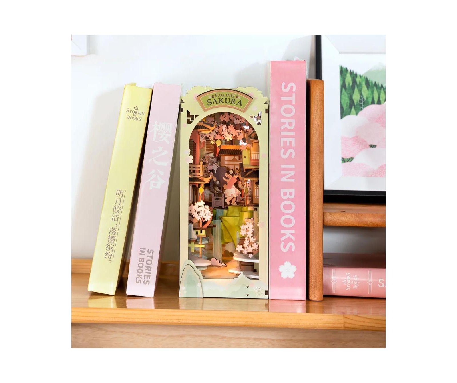 Набор для создания 3D-диорамы Flash Popup DIY 3D book nook kit falling sakura 340pcs