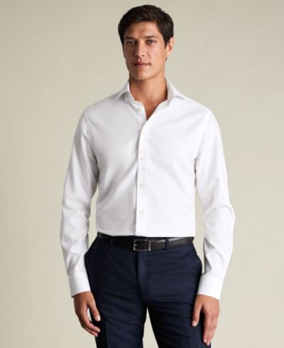 Charles Tyrwhitt Мужской Slim-Fit Spread Collar Dress Shirt