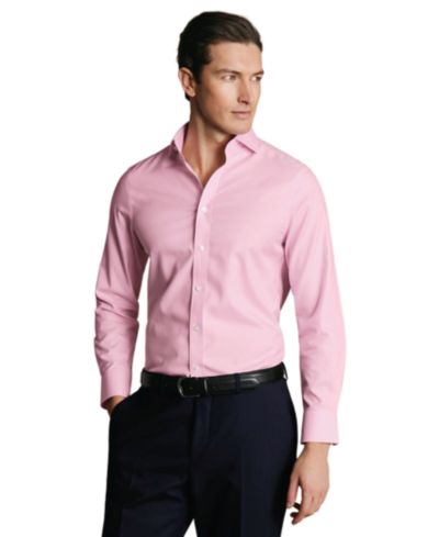 Charles Tyrwhitt Мужская рубашка с воротником Spread