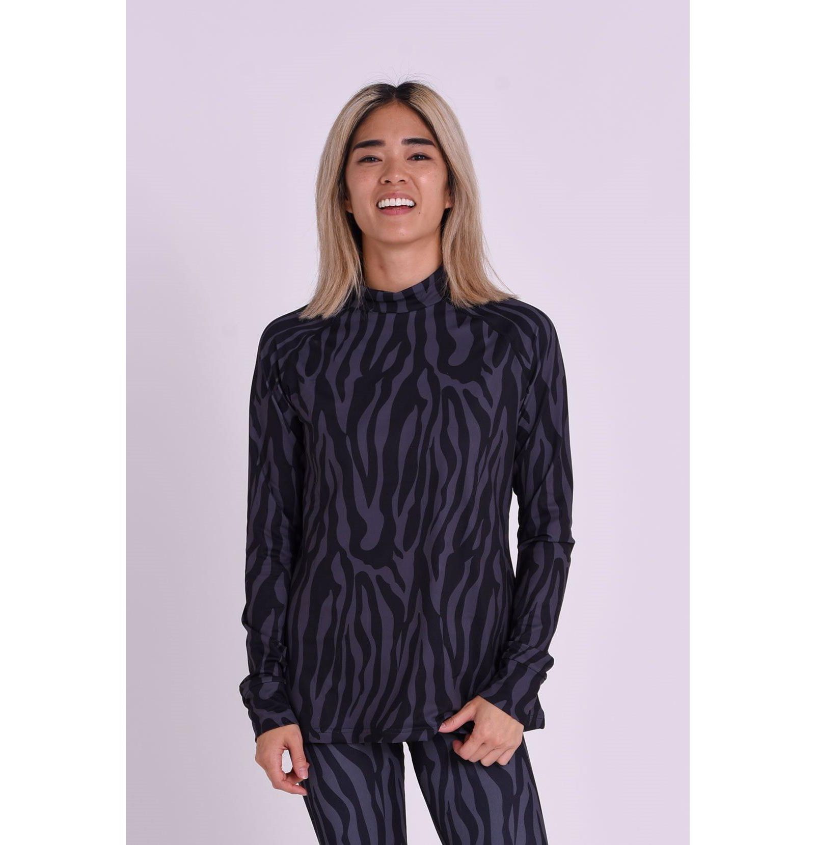 OOSC Clothing Women's Baselayer Top - Black Tiger