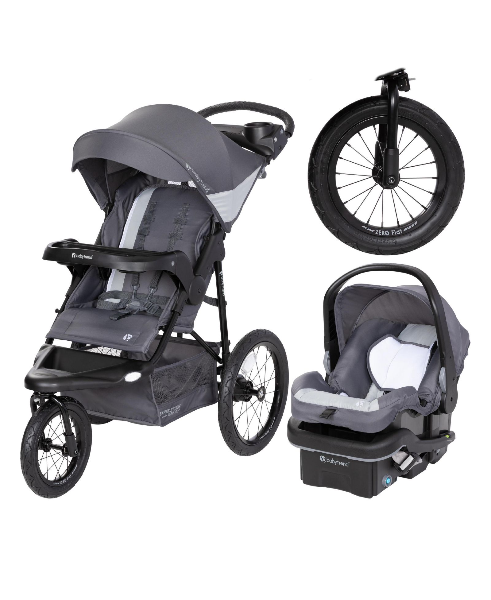Baby Trend Expedition Zero Flat Jogger Travel System с LED Lights