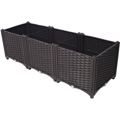 Приподнятая грядка для сада Streamdale Furniture с автополивом, 47"x15"x14.7"