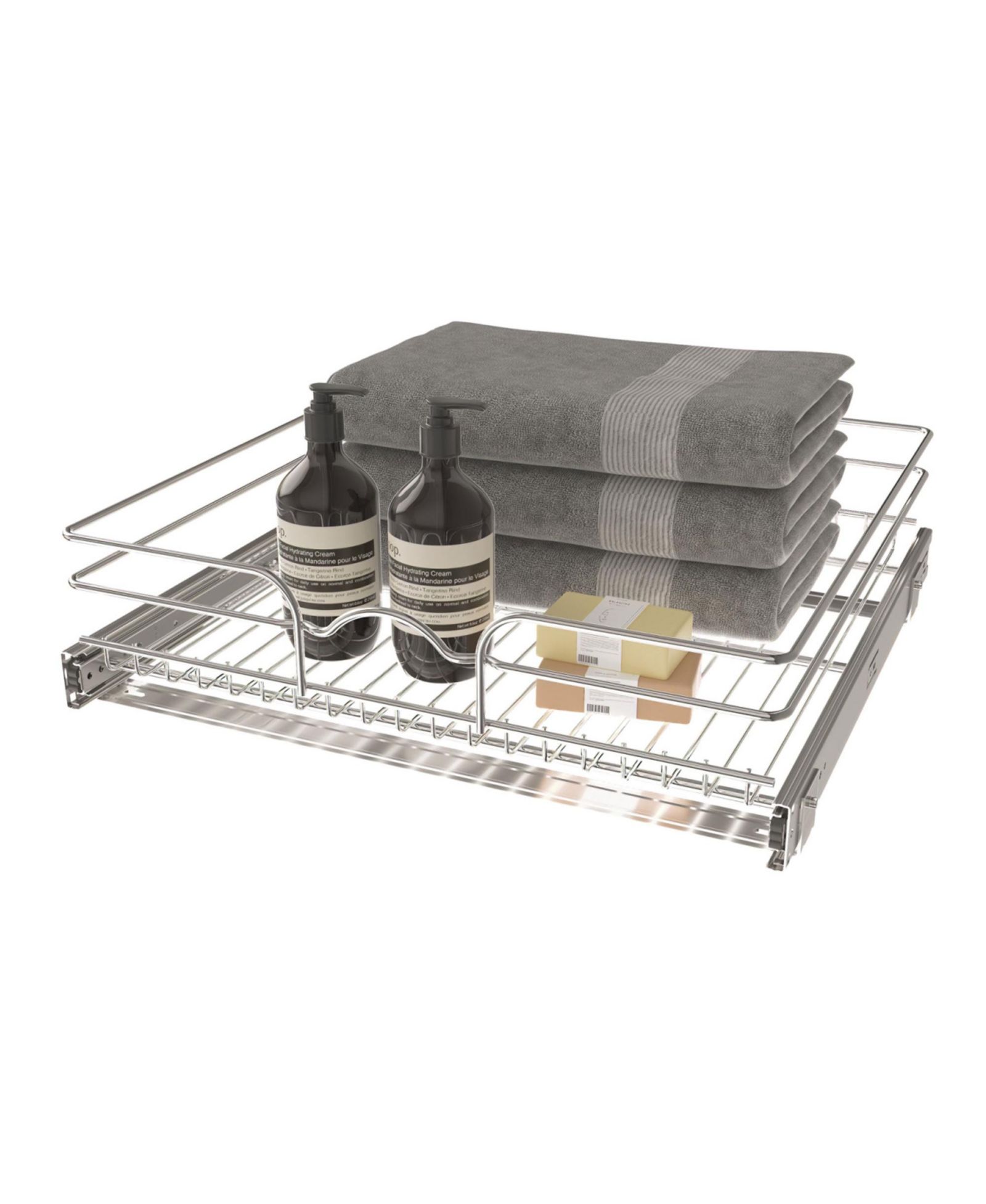 Rev-A-Shelf Pullout Basket Organizer for Kitchen or Vanity Cabinets, 21 x 20 In, 5WB1-2120CR-1