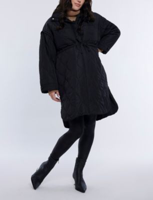 Women's Woven Full-Zip Long Sleeve Quilted Puffer Jacket - Motherhood Maternity