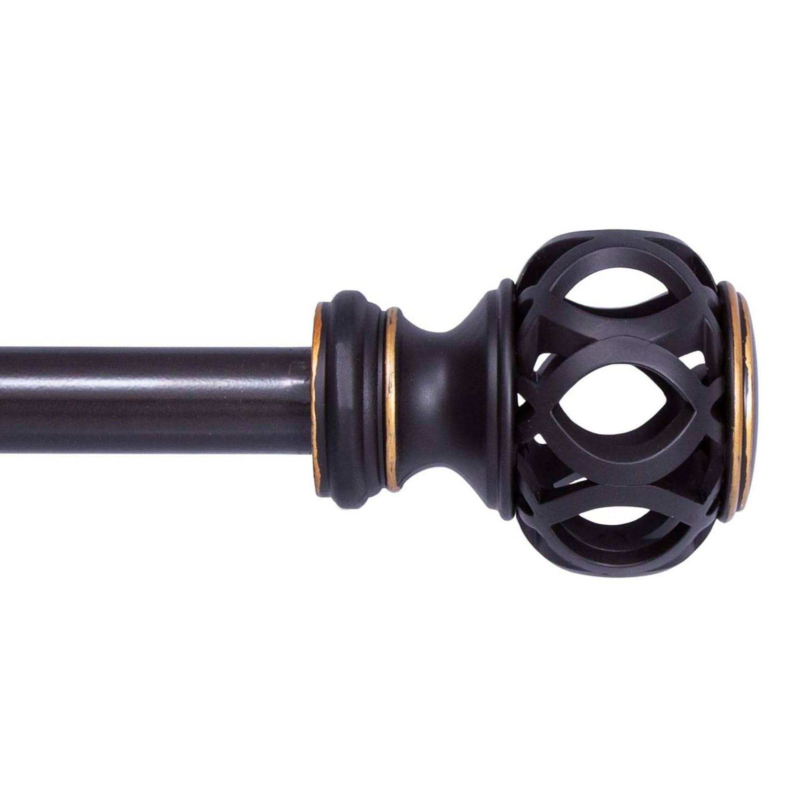 Kenney Agatha 3/4" Decorative Curtain Rod - Fast Fit Easy Install for Effortless Home Decor