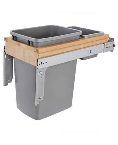 Выдвижной мусорный контейнер Rev-A-Shelf с доводчиком, 35 qt., 4WCTM-12BBSCDM1