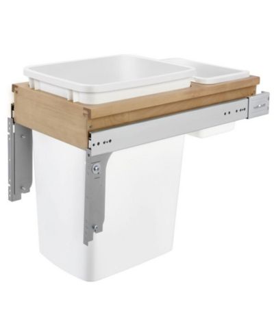 Выдвижной мусорный бак Rev-A-Shelf 35 qt., White