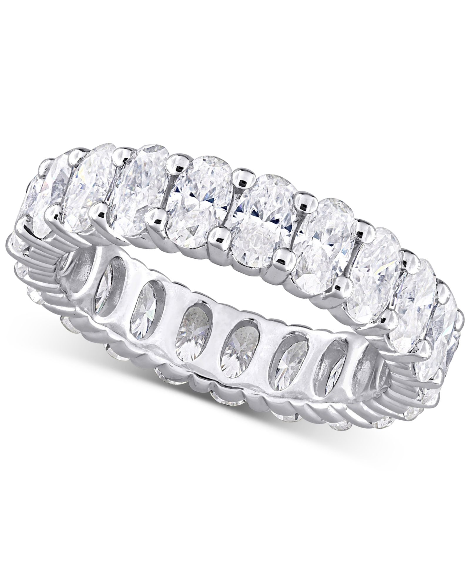Кольцо Macy's Moissanite Oval-Cut (4-1/5 ct. t.w.) в Sterling Silver