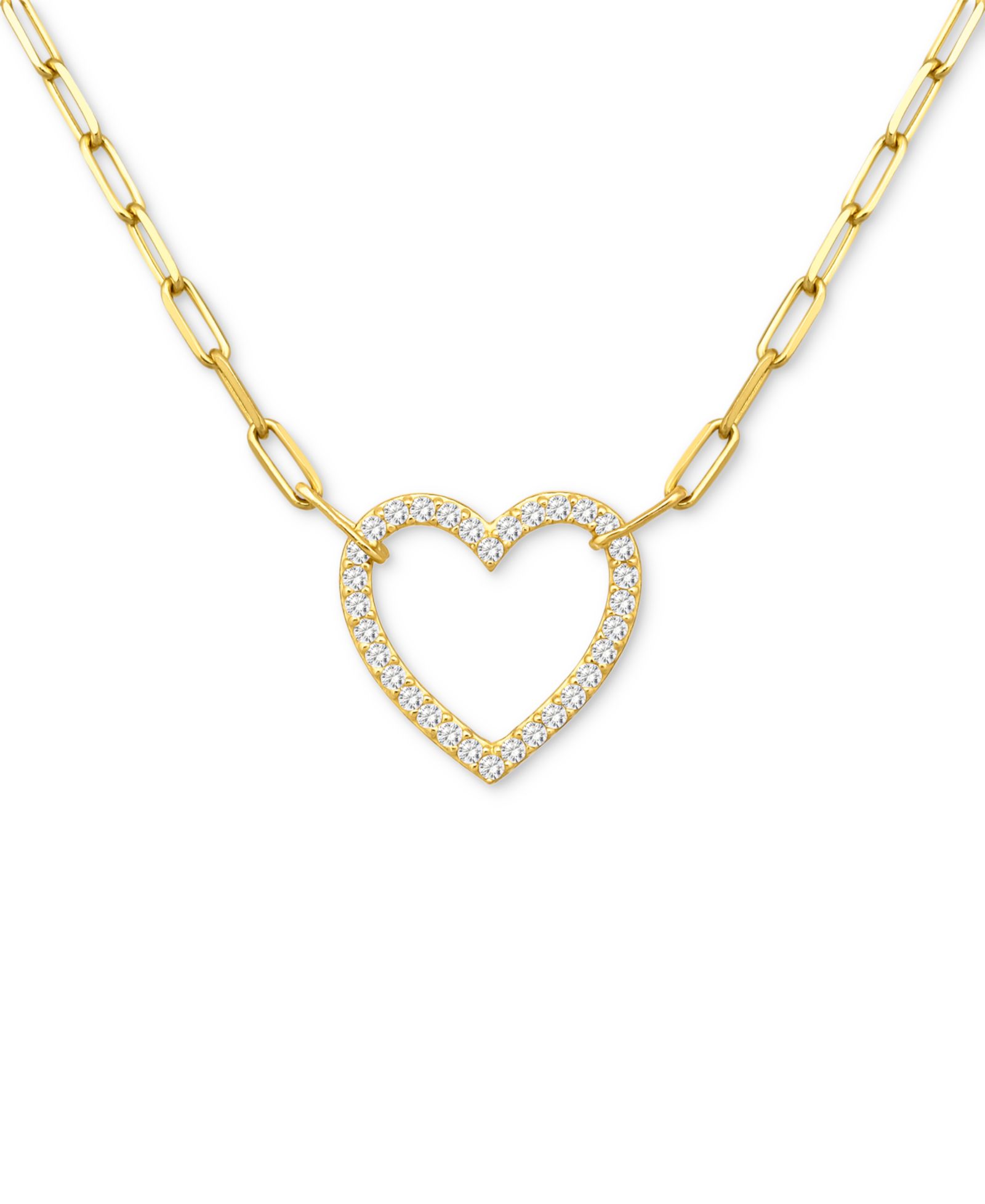 Подвеска-ожерелье Giani Bernini Cubic Zirconia Heart, 16" + 2" удлинитель