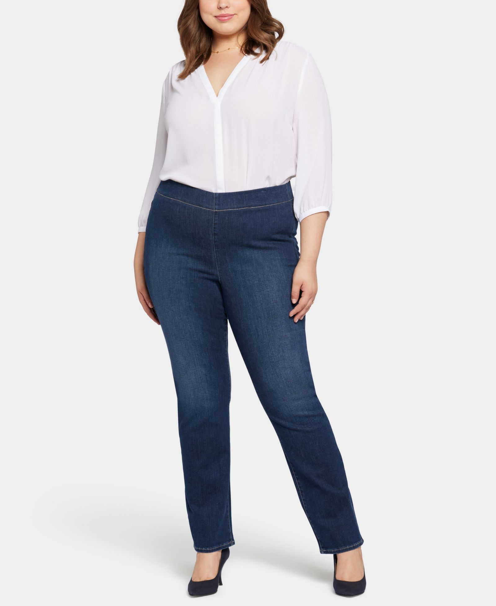 Джинсы NYDJ Plus Size Pull-On Straight