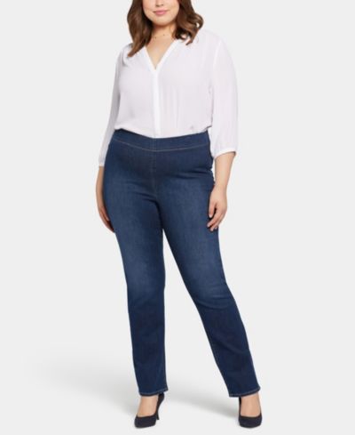 Джинсы NYDJ Plus Size Pull-On Straight