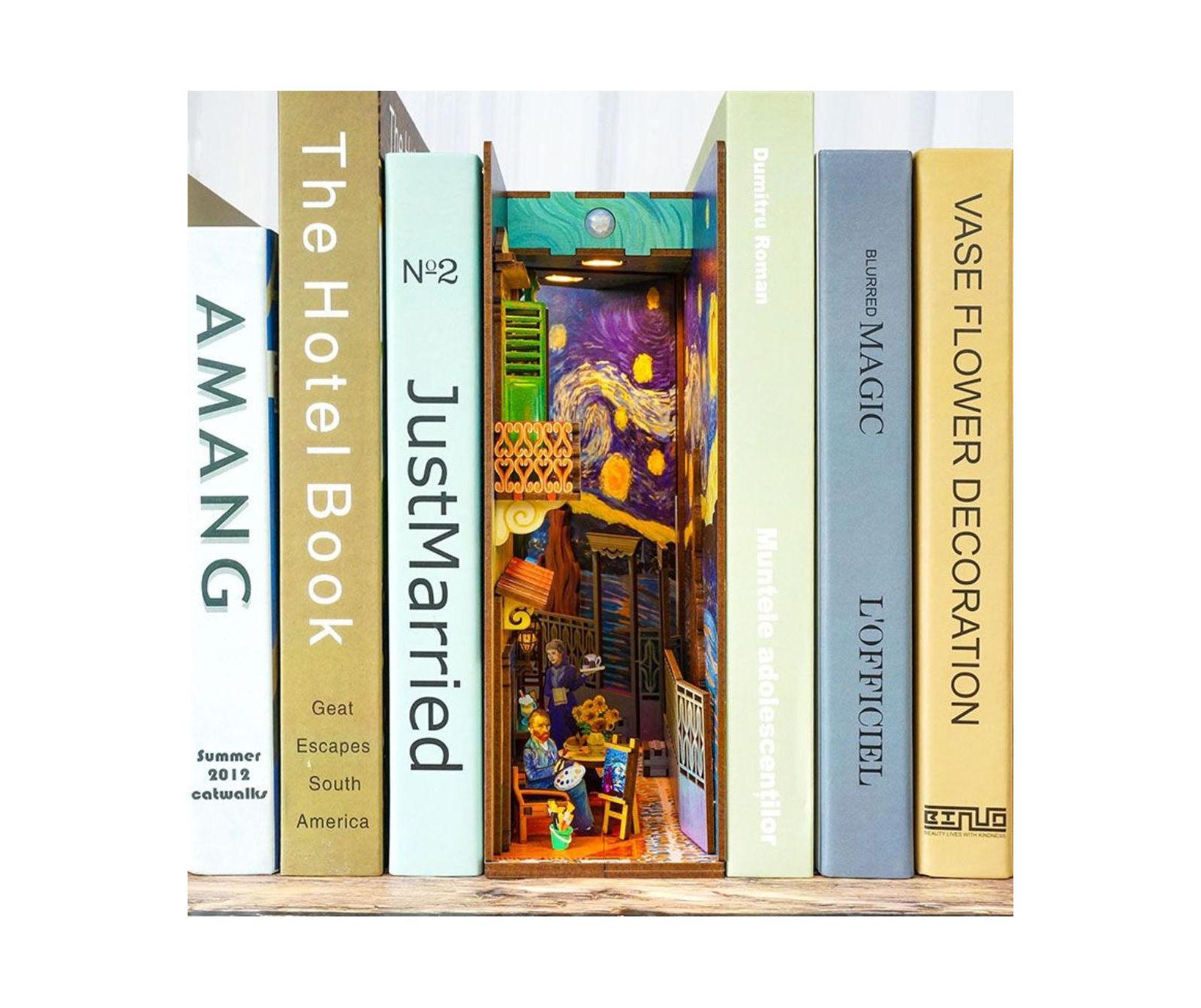 Набор для создания 3D-диорамы Flash Popup DIY Book Nook Kit Vincent's World, 80 шт