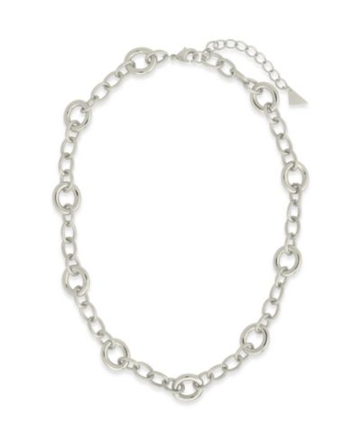 Ожерелье Sterling Forever Carter Round Statement Link Necklace