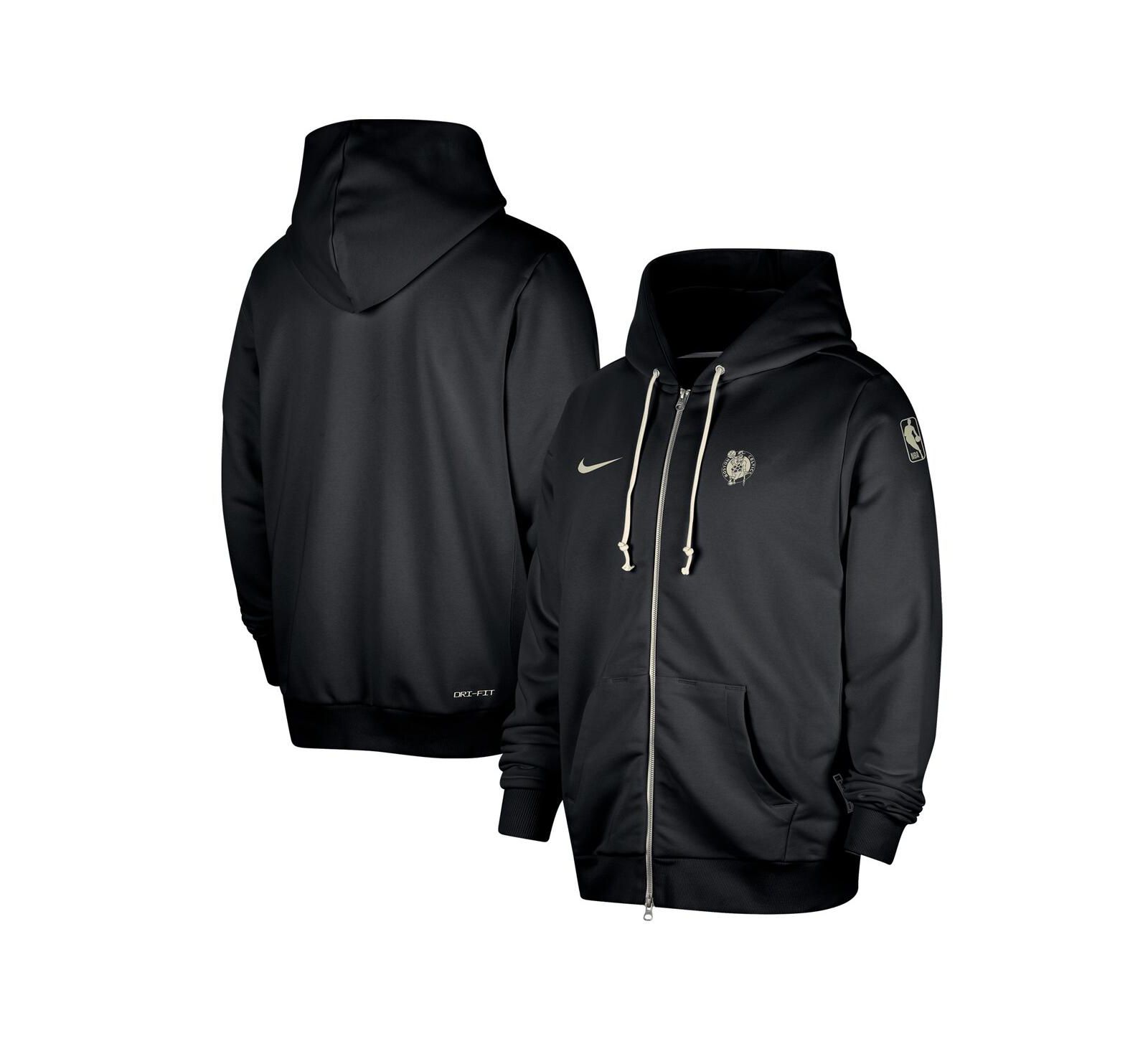 Nike Men's Black Boston Celtics Authentic Standard Issue Full-zip Hoodie Jacket