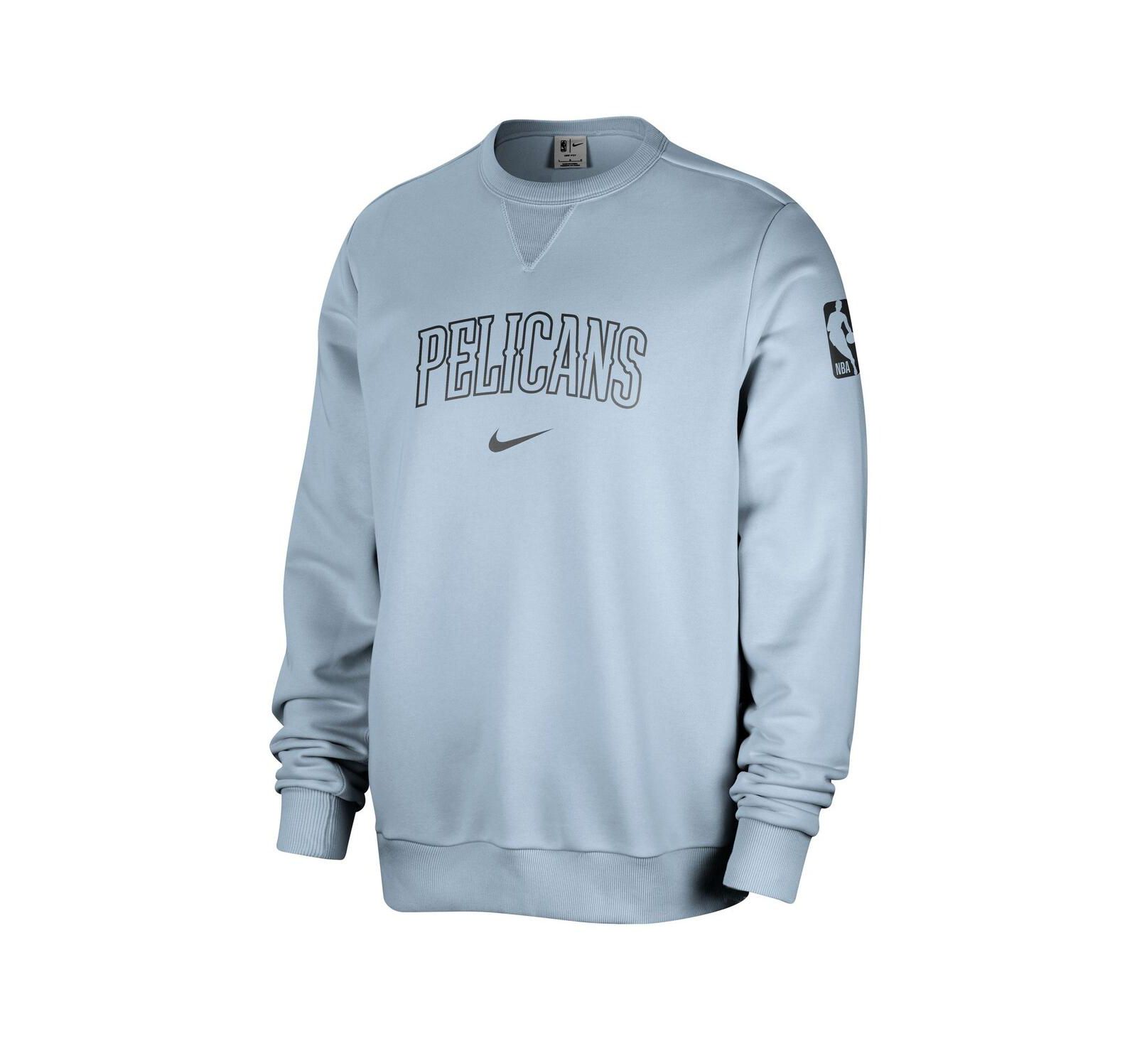 Nike Мужская светло-голубая флисовая толстовка New Orleans Pelicans Courtside Standard Issue
